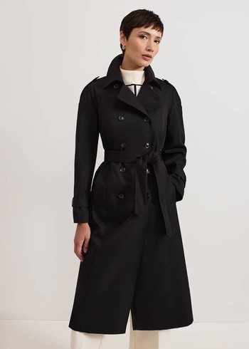 Phase Eight Avalie Trench Coats Black Canada | MEAXWT-781